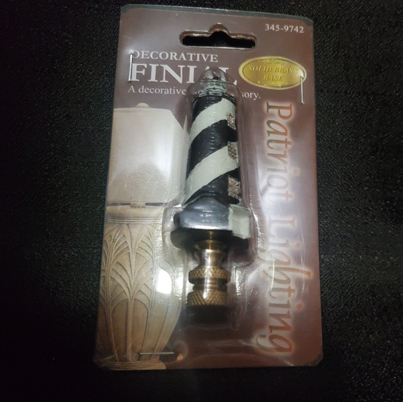 Lighthouse Brass Finial Lamp shade topper NIP - Picture 2 of 3